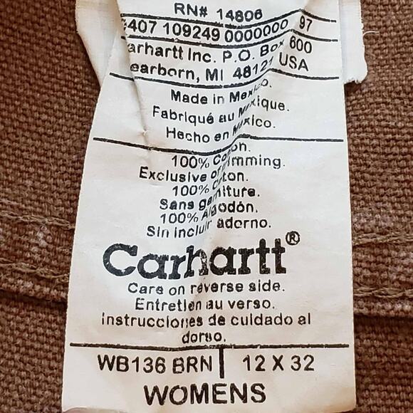 Carhartt Women's Straight Leg Pants in Brown - Picture 7 of 8